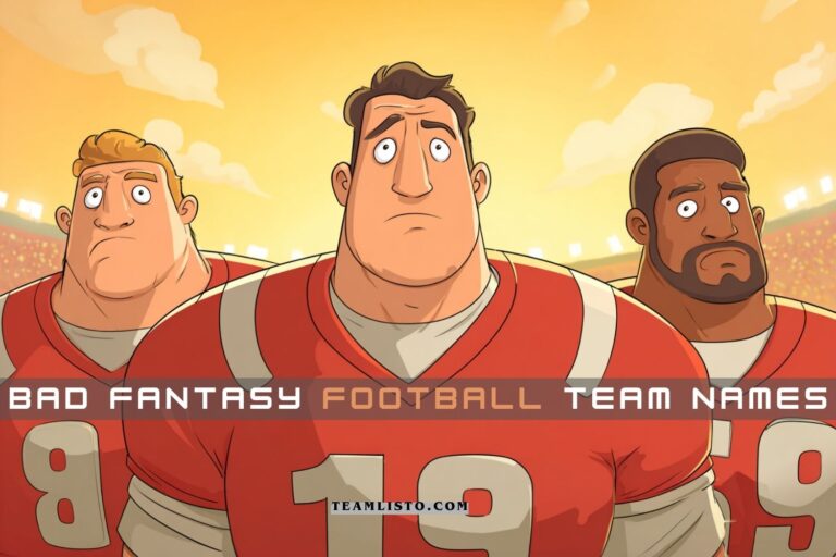 bad fantasy football team names