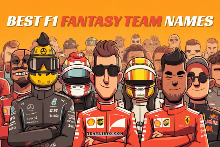 best f1 fantasy team names