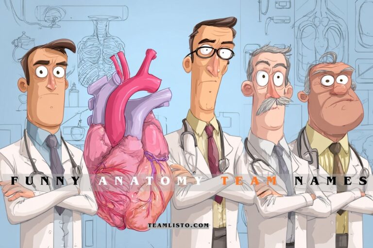 funny anatomy team names