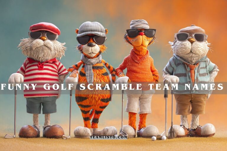 funny golf scramble team names