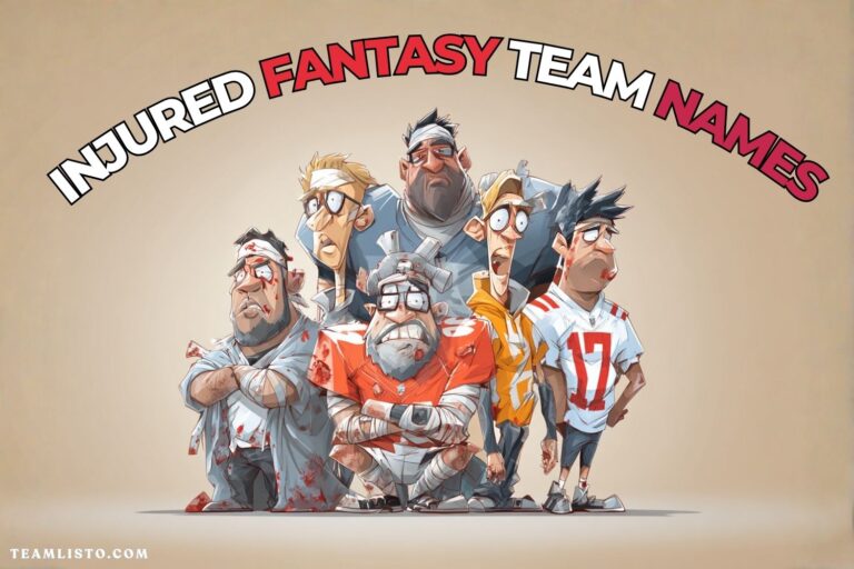 injured fantasy team names