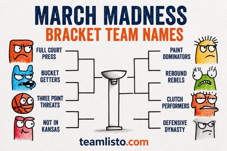 march madness bracket team names