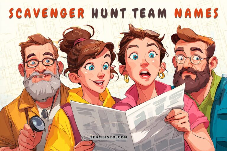 scavenger hunt team names